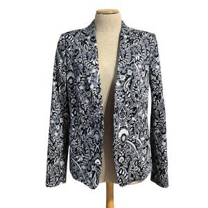 MNG COLLECTION Womens XL PAISLEY COTTON Blend Sport Coat Blazer Jacket